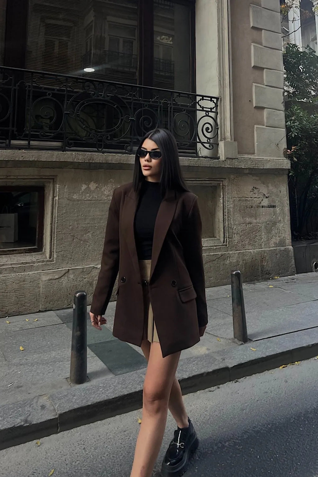 Oversize Blazer Ceket Kahverengi