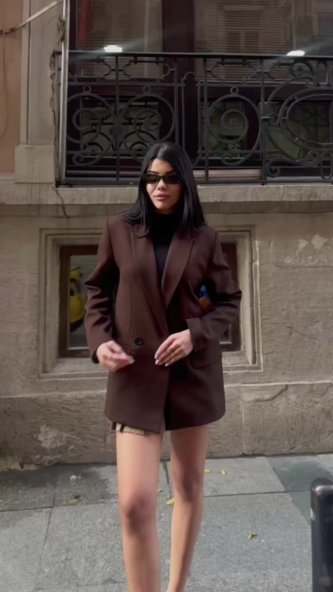 Oversize Blazer Ceket Kahverengi
